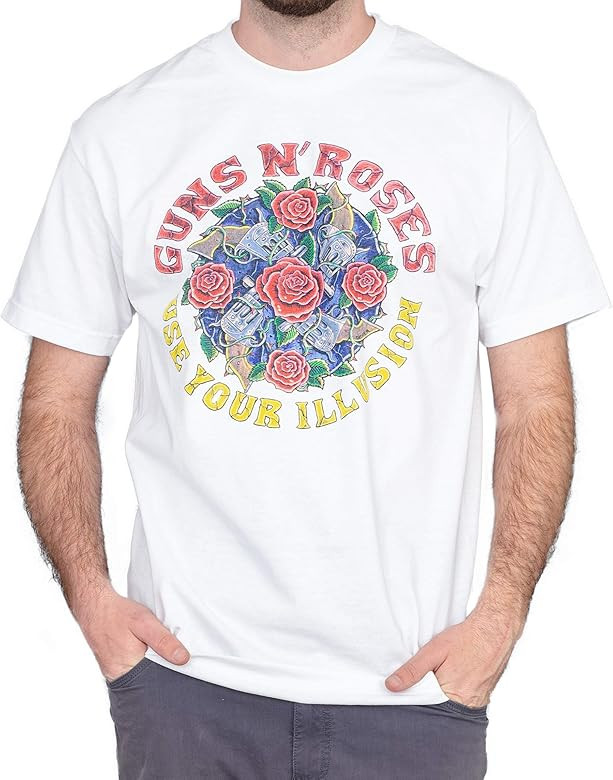 Bravado Guns n' Roses Use Your Illusion Adult White T-Shirt | Amazon (US)