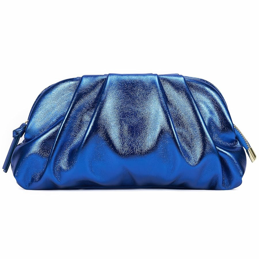 SWEETV Dressy Vegan Leather Clutch Purse for Women Formal, Soft Pleated PU Evening Clutch for Wed... | Amazon (US)
