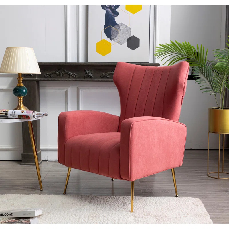 Milana 27'' Wide Velvet Wingback Chair | Wayfair North America