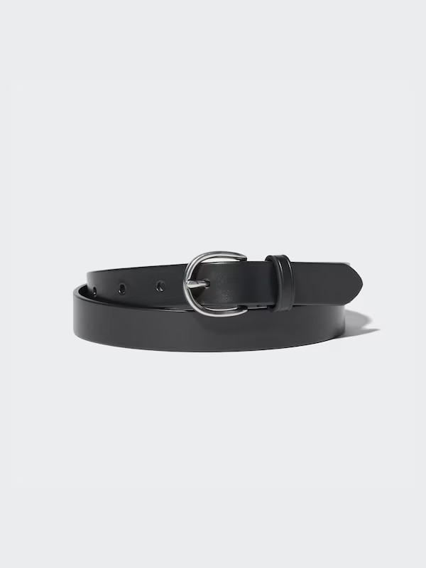 Italian Oiled Leather Narrow Belt | UNIQLO (UK)