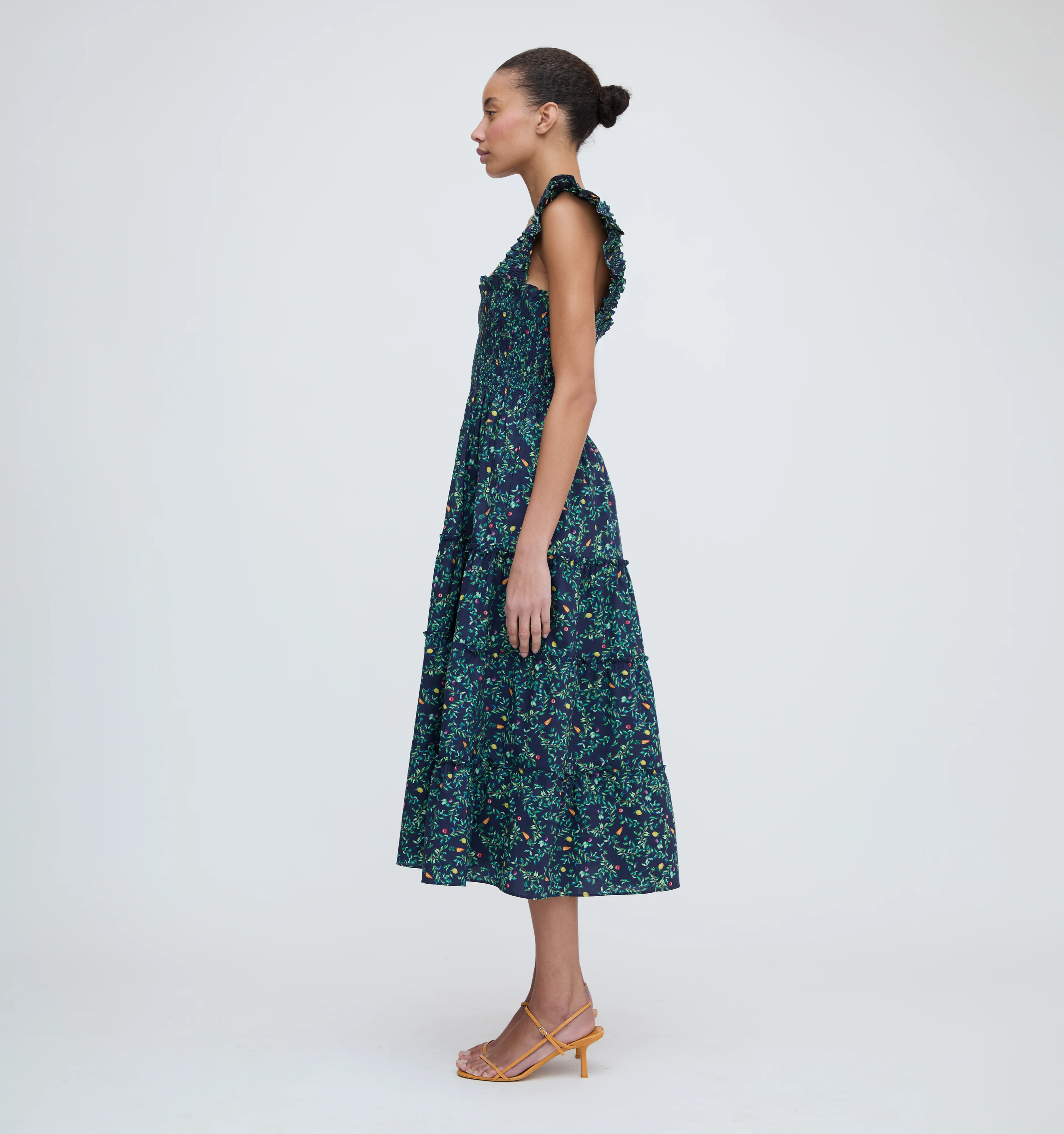 The Ellie Nap Dress - Midnight Garden Poplin | Hill House Home US