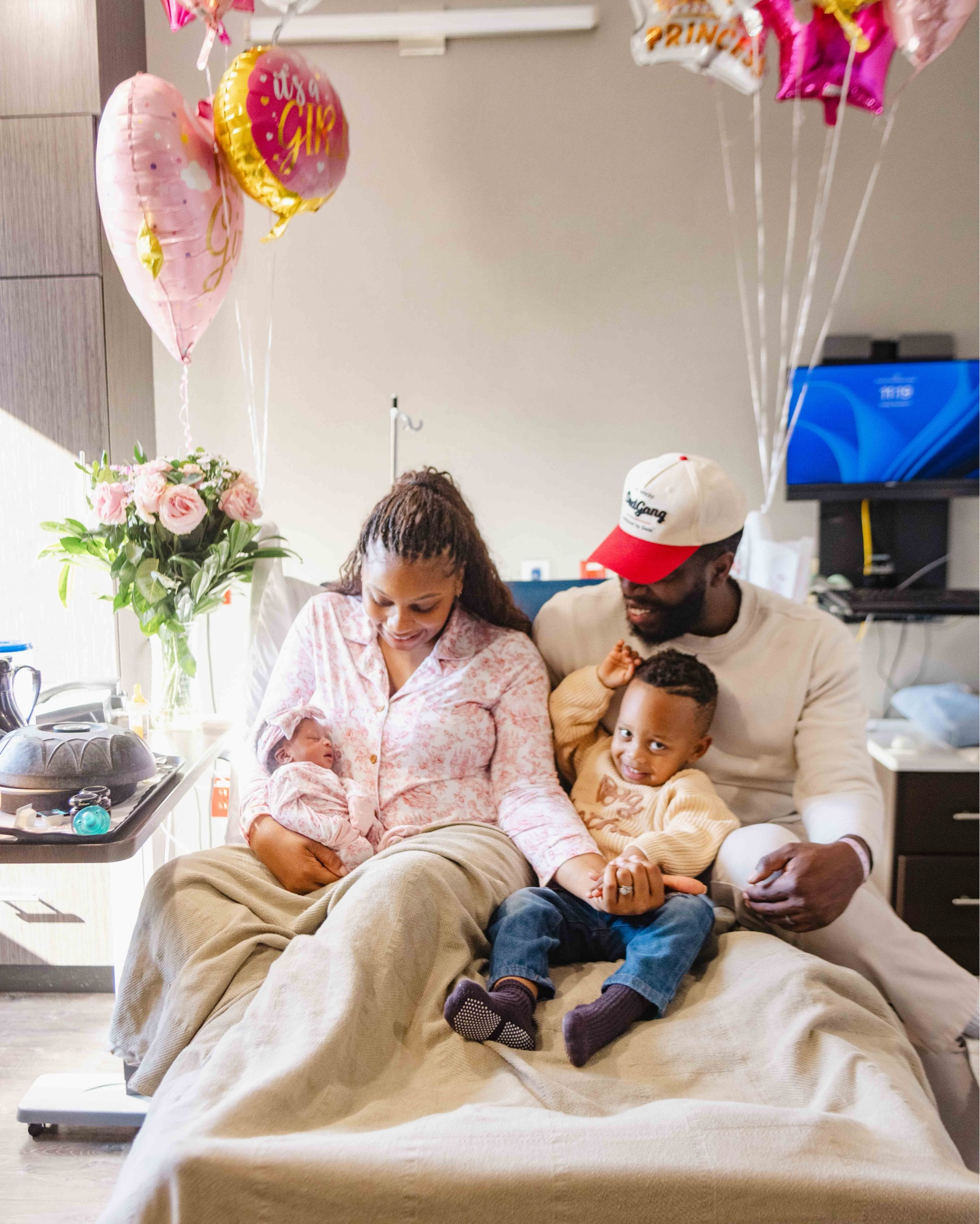 and then there were four 🥹👣🎀
I will cherish these newborn hospital photos forever. How cute are me and baby girl’s matching sets from posh peanut? Literally in love with them and they are so soft. Customized swaddle/blanket is also buttery soft and from Caden Lane. 

#LTKBaby #LTKmomlife #LTKKids