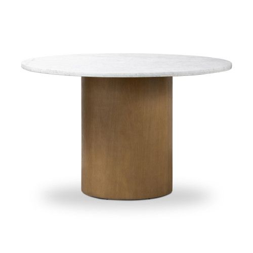 Four Hands Pilo Dining Table-Italian White Marble | Gracious Style