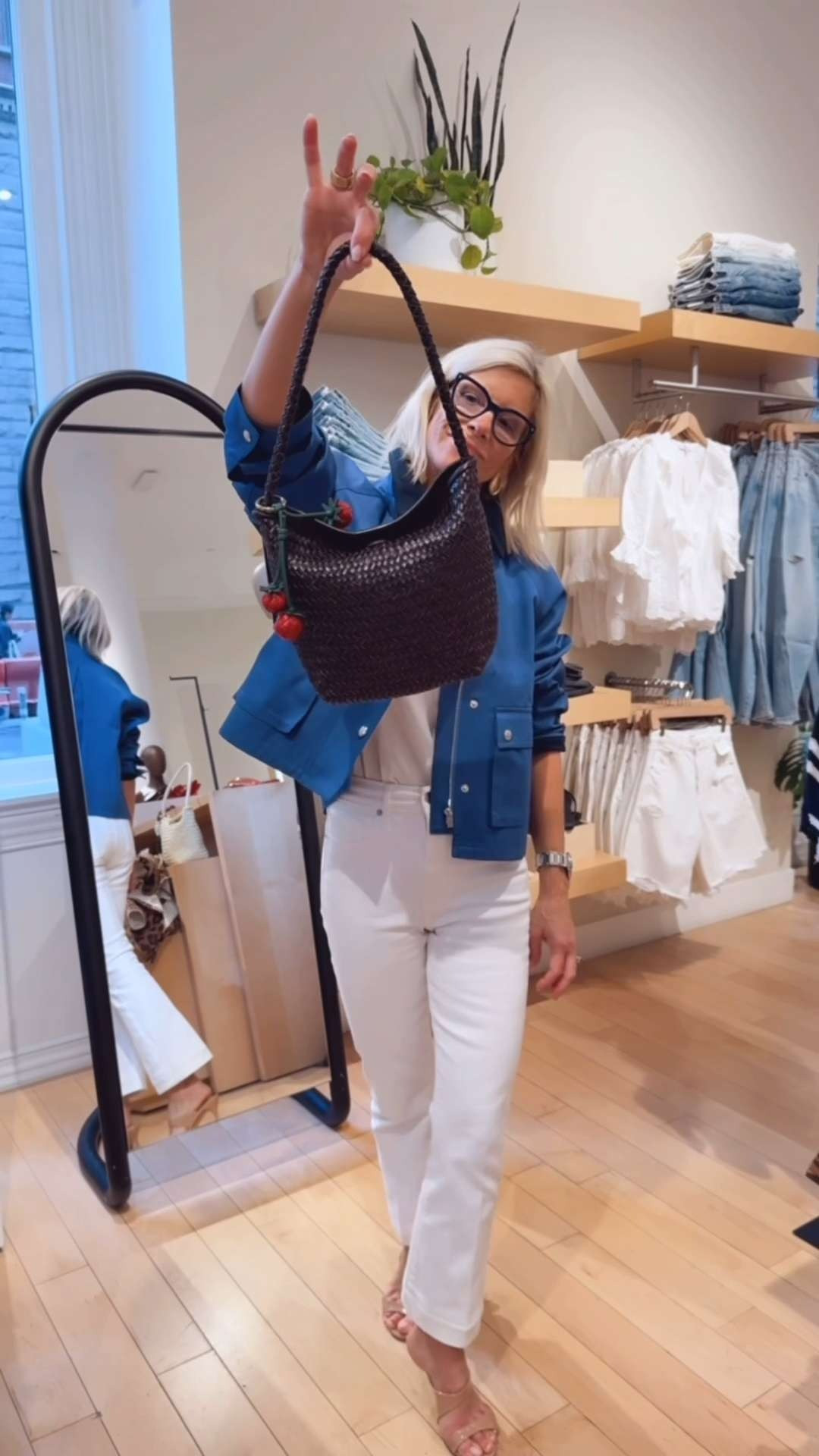 Use code LTK20 for 20% off at checkout. 💞 Cobalt Blue Jacket Outfit with White Jeans. The sale is LIVE in the LTK app ✨ Use the code at checkout for 20% off your order! 

 #LTKxMadewell #LTKootd #LTKSaleAlert