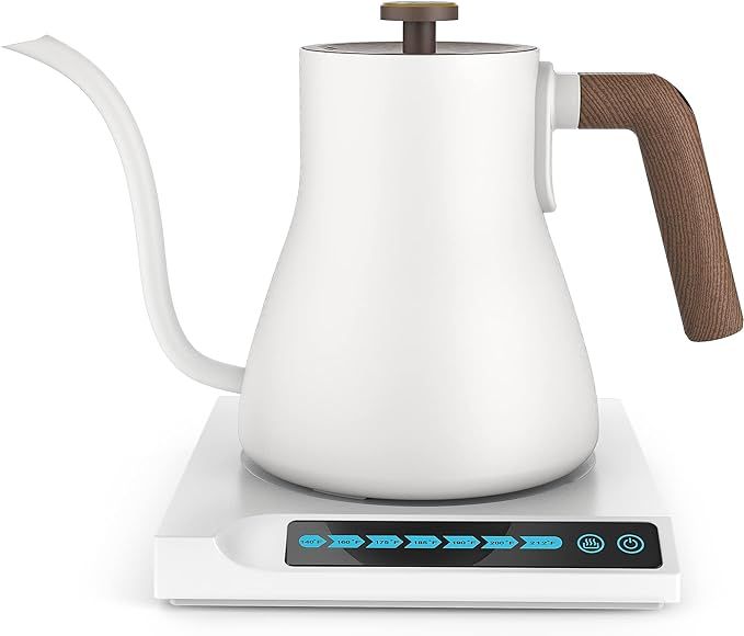 Seoukin White Electric Gooseneck Kettle with 7 Variable Presets, Pour Over Coffee Kettle&Electric... | Amazon (US)