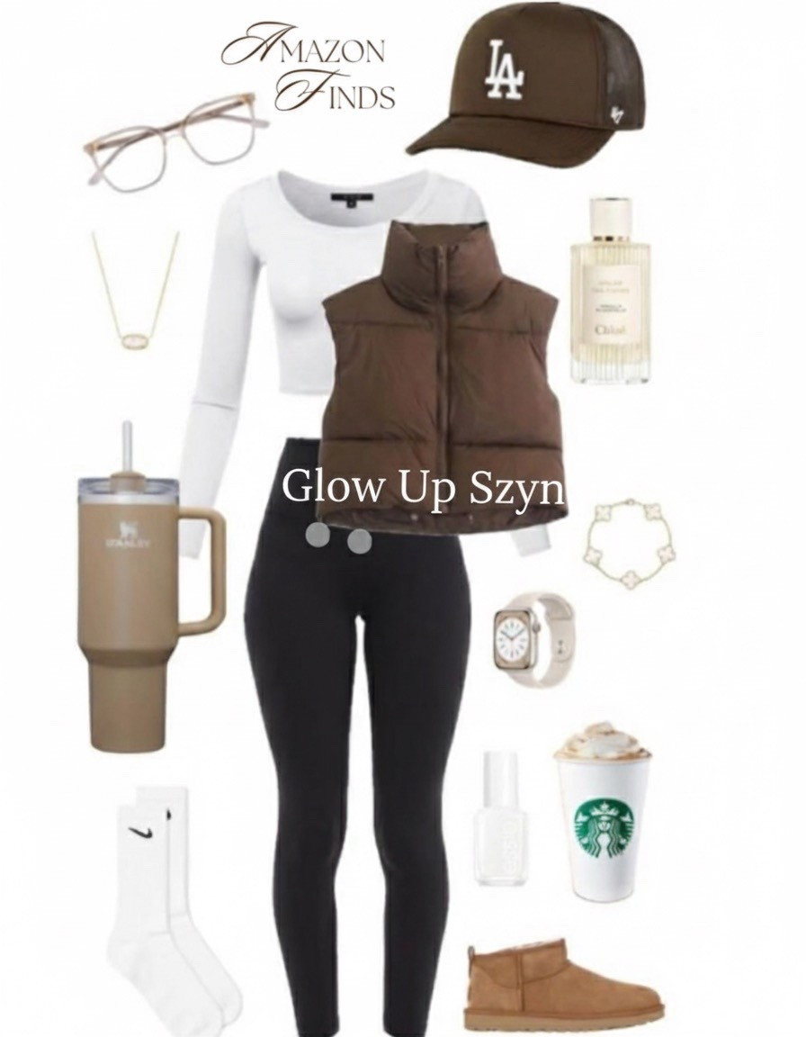 Coffee run, but make it chic ☕🍂

This is the ultimate fall uniform — comfy, chic, and perfect for everything from Starbucks runs to weekend errands.

🤎 Cropped puffer vest = cozy without the bulk
🤎 Black leggings = flattering, everyday staple
🤎 Mini UGGs = the IT shoe of the season
🤎 Neutral accessories (Stanley, LA cap, gold jewelry) = luxe finishing touches

Affordable + shoppable in one click. Prime finds mixed with timeless staples.
Shop the look & glow up your fall style 👇🏽

#AmazonFinds #LTKFallFashion #GlowUpSzyn #OOTD


#LTKFallSale #LTKFindsUnder100 #LTKSeasonal