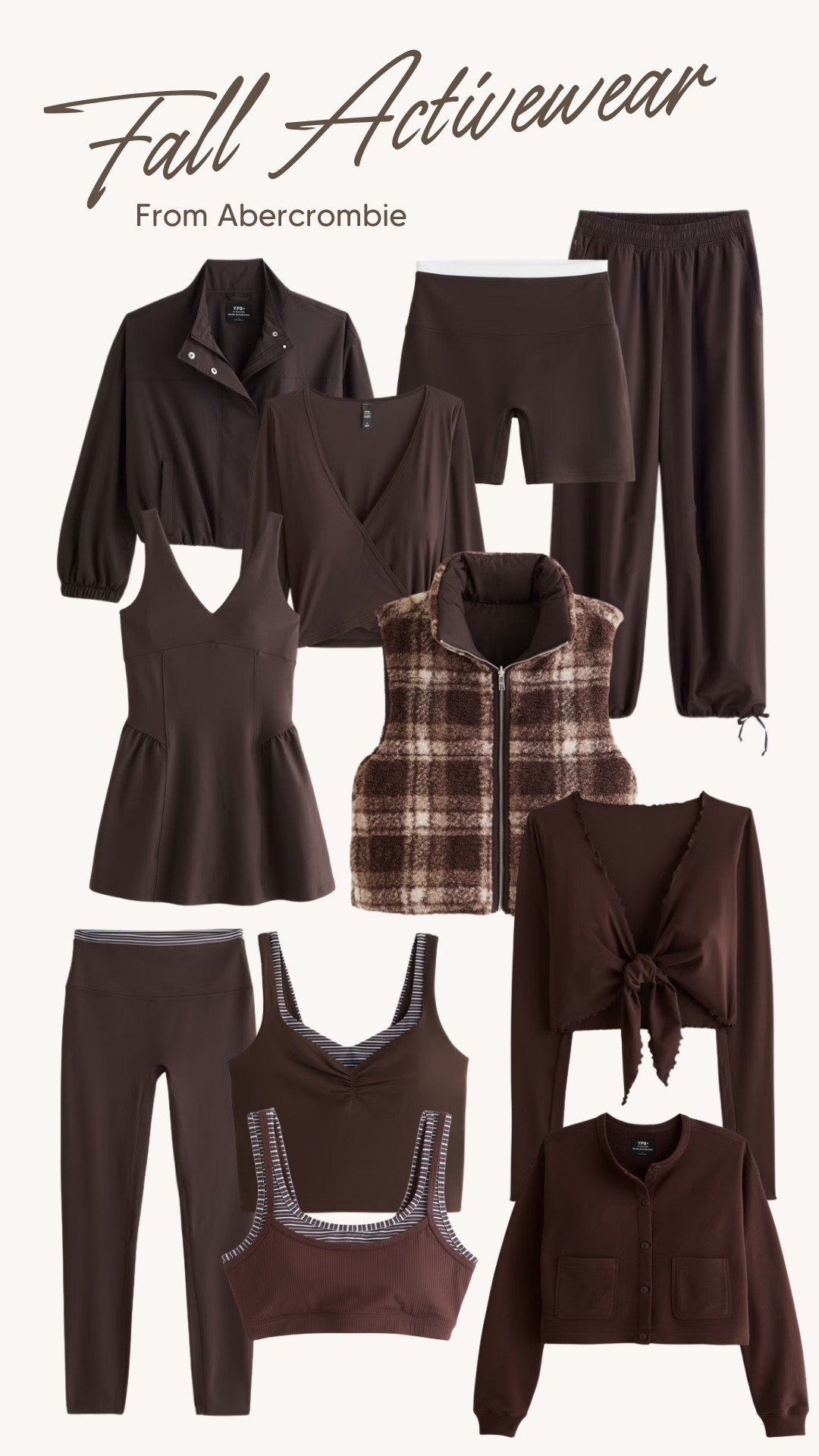 Monochromatic activewear moment from @abercrombie 🤎

#LTKfitnessgoals #LTKActive