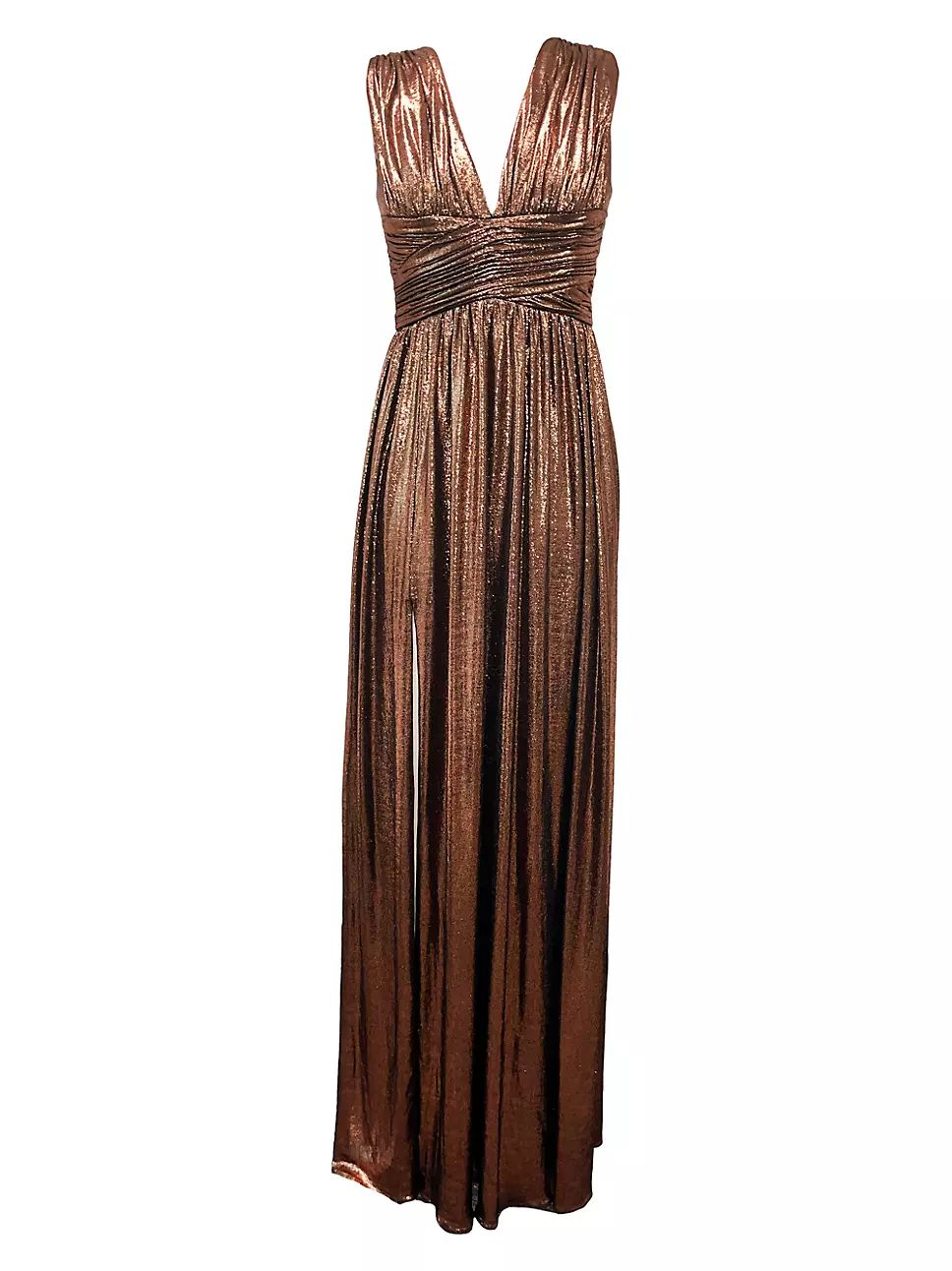 Dress The Population Jaclyn Metallic Foil Jersey Gown | Saks Fifth Avenue