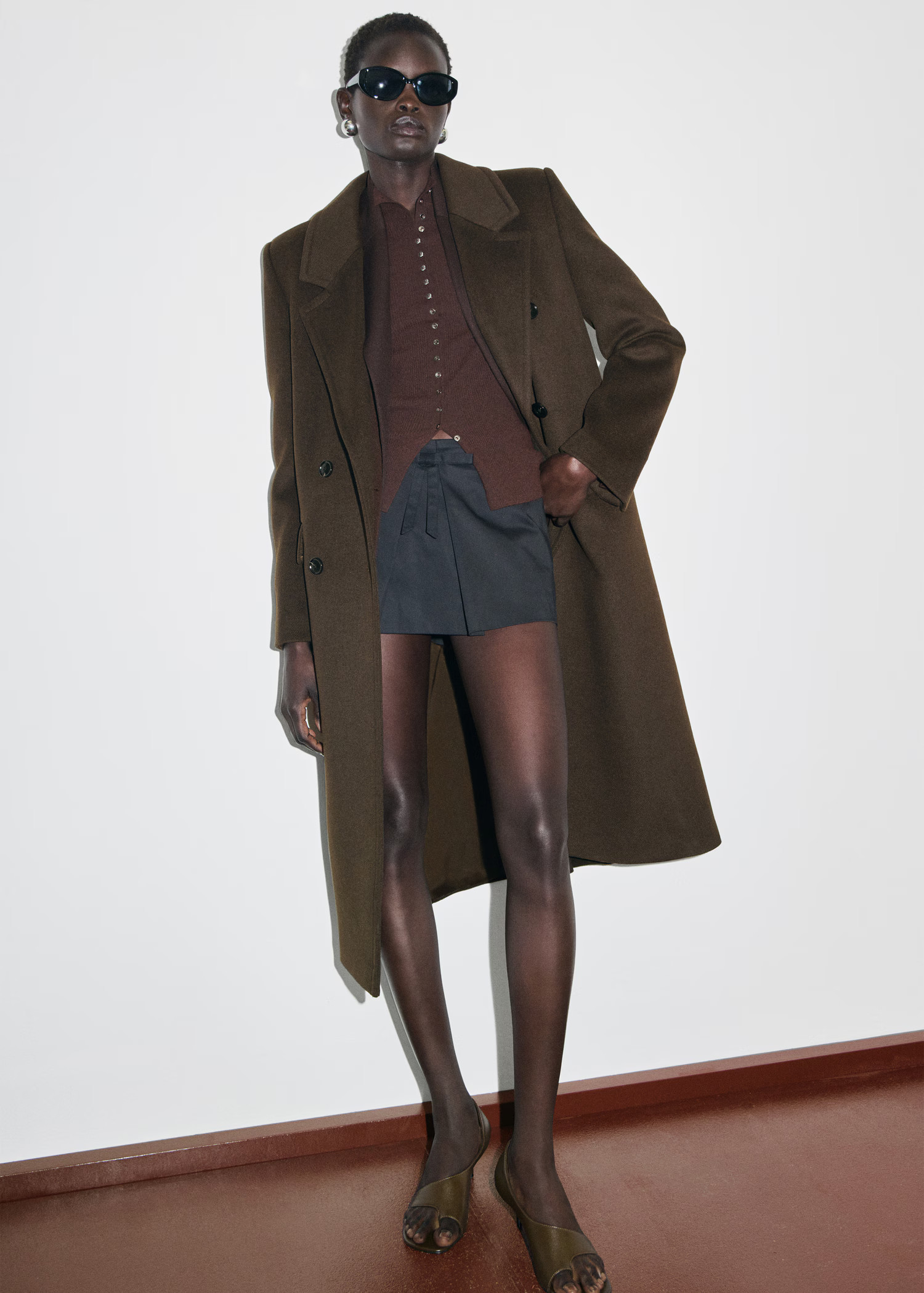 Zweireihiger Mantel aus Woll-Mix | Mango EU