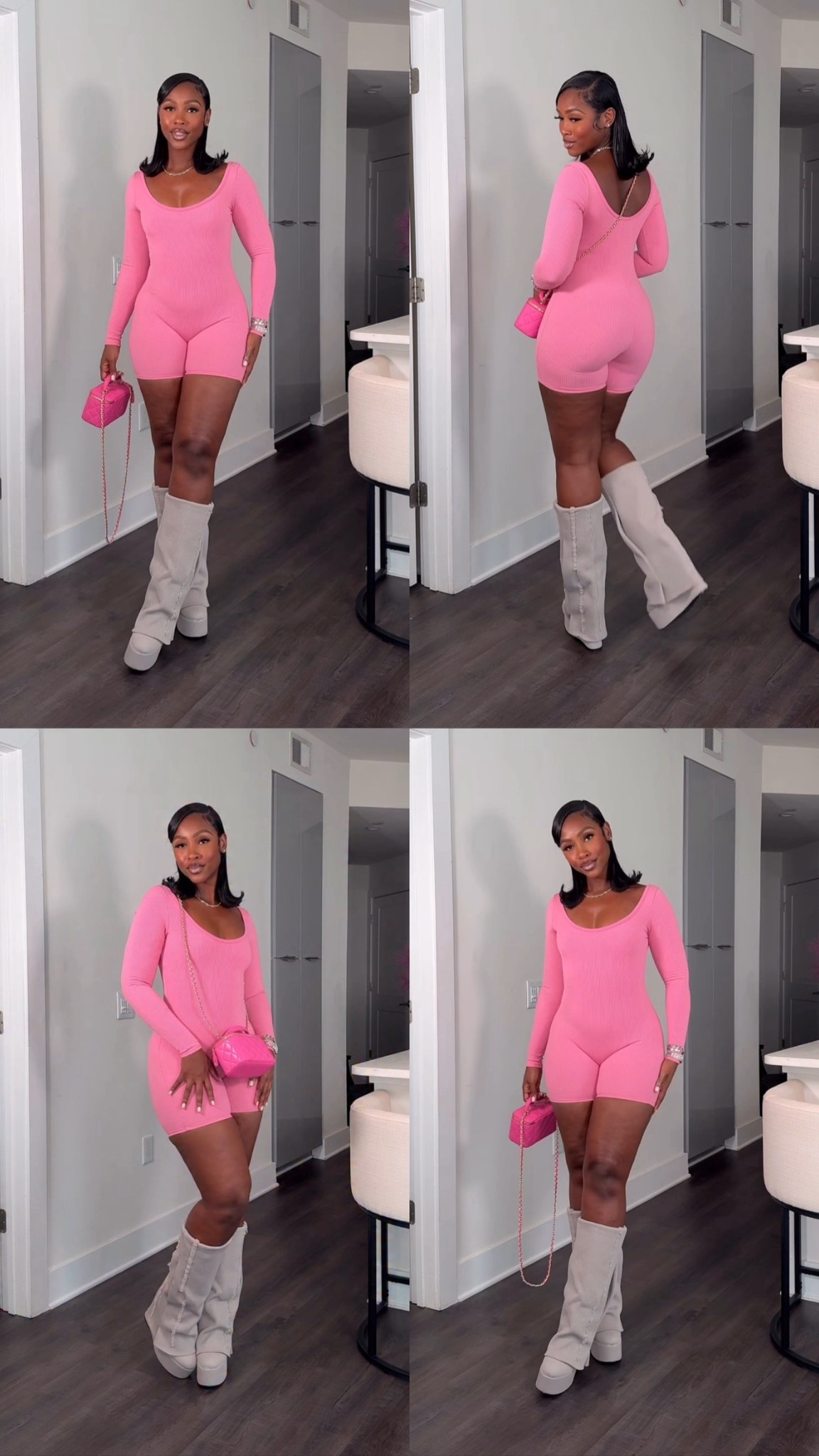 Pink Romper + Grey boots! A combo you didn’t know you needed 👛💕

#LTKdayinmylife #LTKootd #LTKgrwm