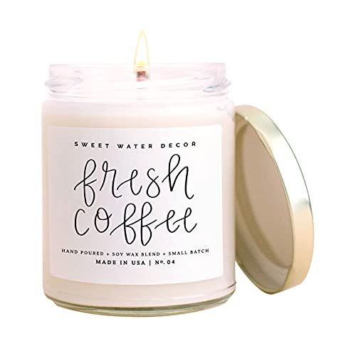 Sweet Water Decor Fresh Coffee Candle | Sweet Latte, Caramel Creme, Kona Coffee, and Rum Cream Sc... | Amazon (US)