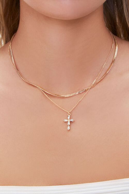 Cross Charm Layered Necklace | Forever 21 (US)