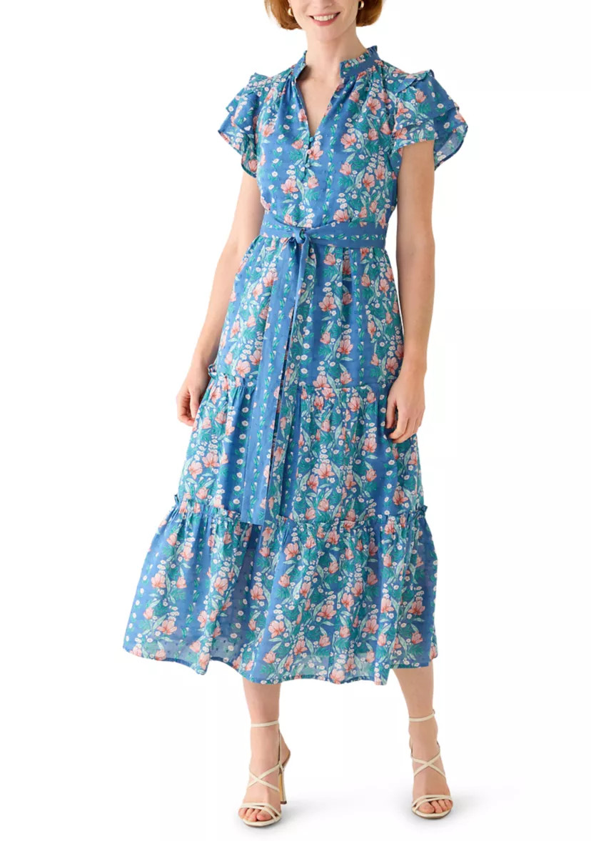 Women's Floral Belted Midi Dress | Belk