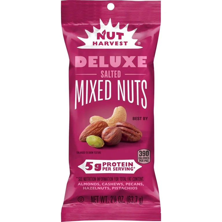 Nut Harvest Deluxe Mixed Nuts, 2.25 Ounce Bag | Walmart (US)