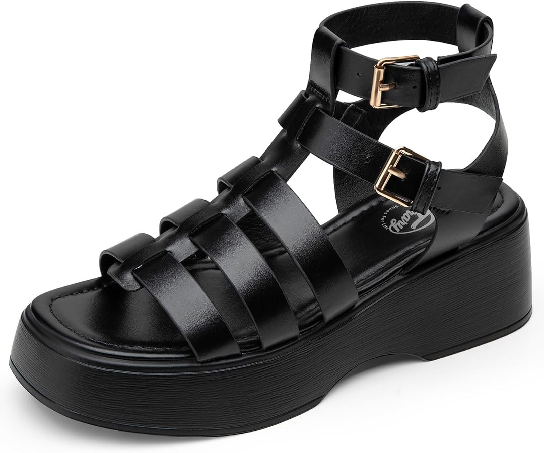 Trary Platform Sandals, Gladiator Sandals for women, Women's Platform Sandals Espadrille Wedge Li... | Amazon (US)