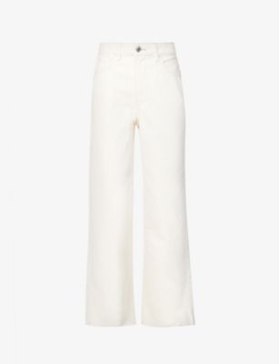 Wide-leg high-rise organic-denim jeans | Selfridges