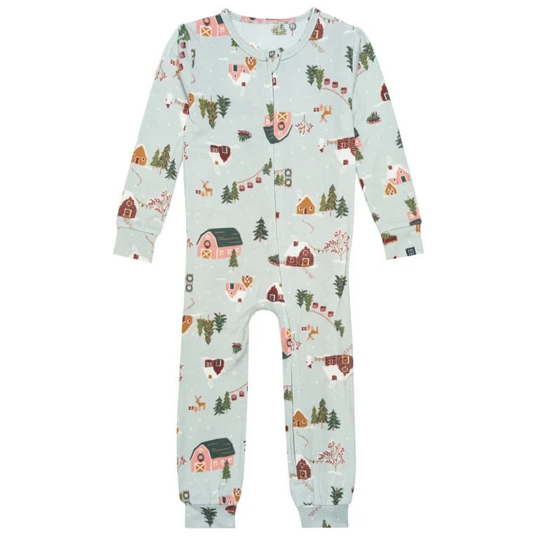 Modern Moments by Gerber Neutral Super Soft Hacci One-Piece Christmas Pajamas, 0/3 Months - 5T | Walmart (US)