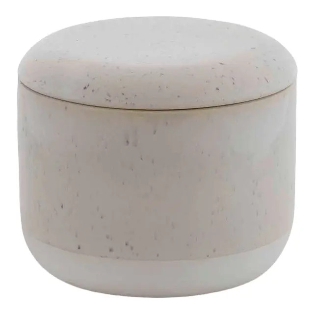 Culver Cotton Jar in Ivory | Chairish