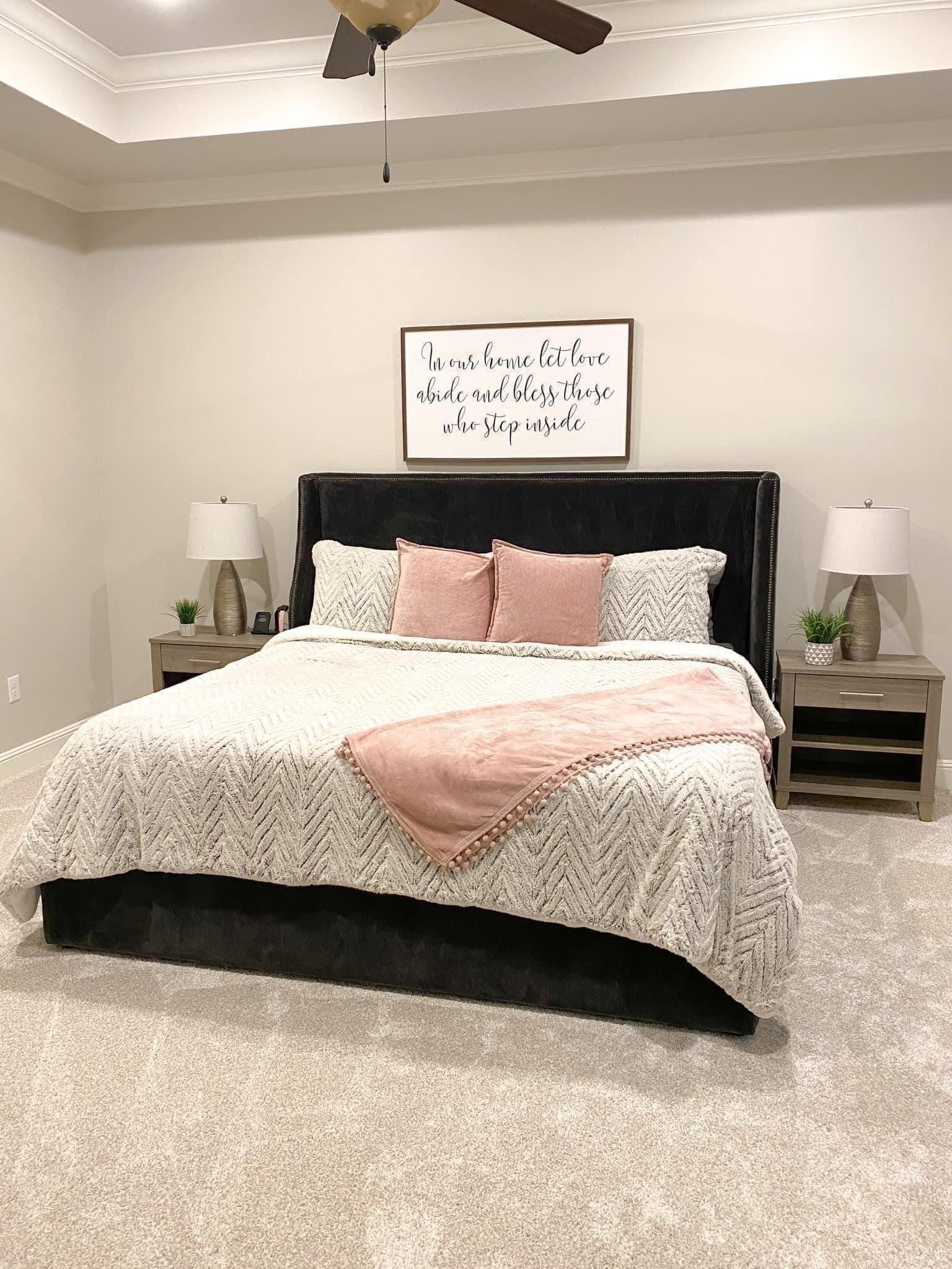 I’m in love with how soft, cozy, and beautiful this comforter from @Wayfair is! It adds the perfect texture and warmth to our space while keeping things neutral and inviting. The quality is amazing! 