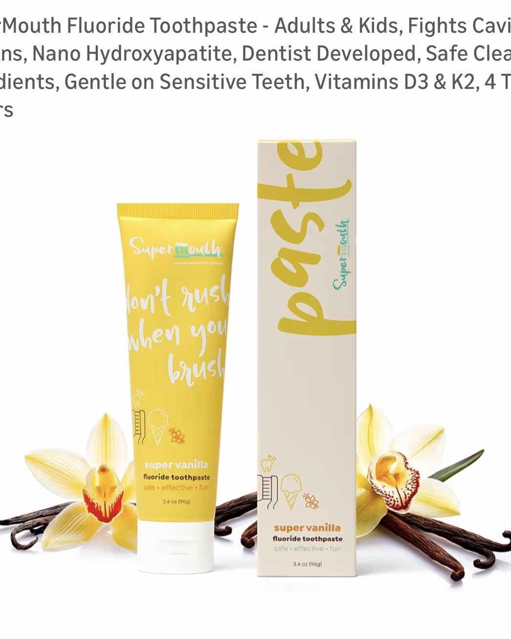 Fluoride + n-ha toothpaste fights cavities for both adults + kids! 3 flavors! 