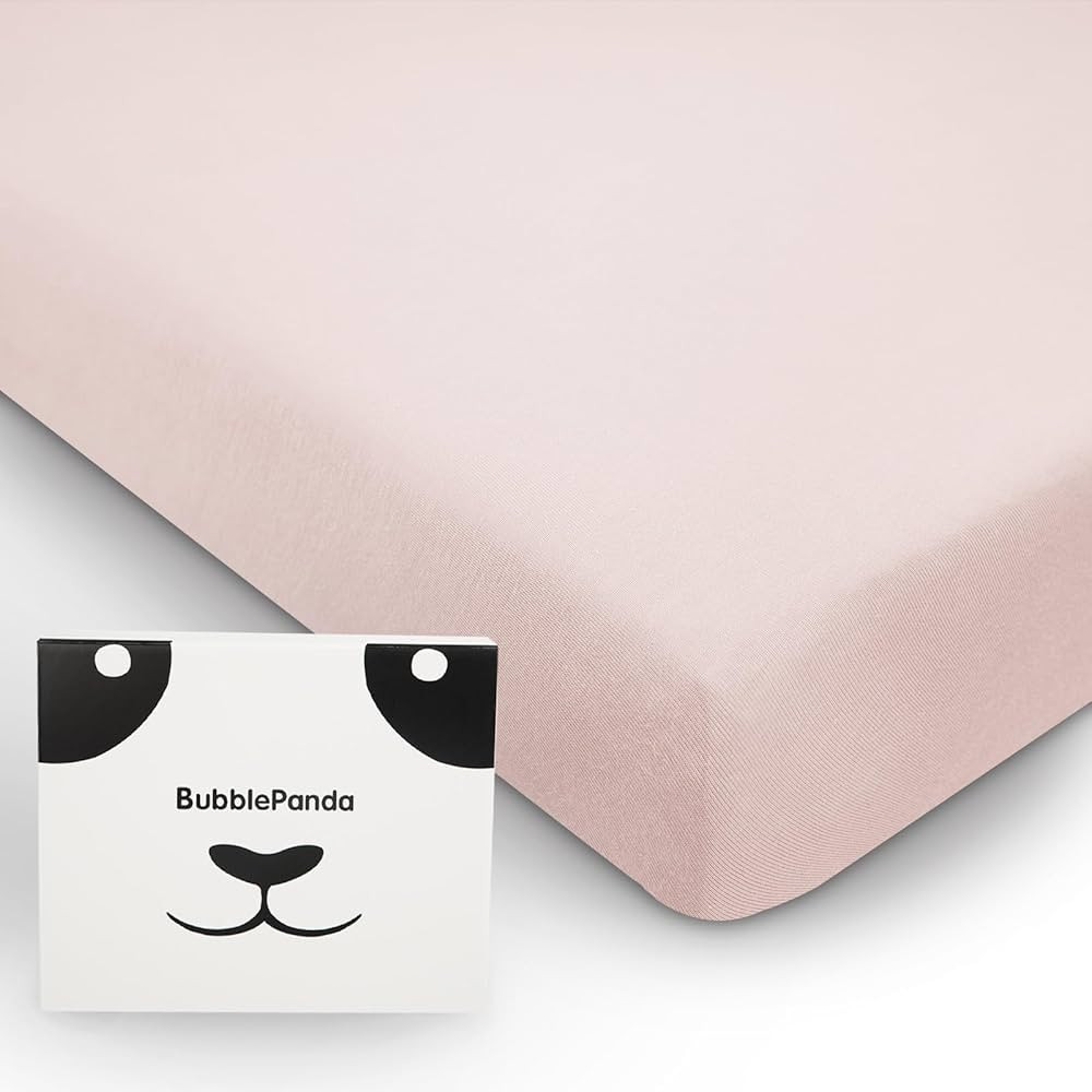 BubblePanda Rayon Made from Bamboo Crib Sheets for Baby Boys Girls Neutral Soft Stretchy Fitted C... | Amazon (US)