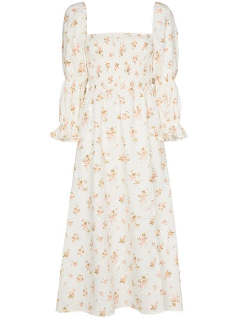 Hyland floral-print midi dress | Farfetch (UK)