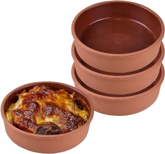 Handmade Cooking Clay Bowl Set of 4, Terracotta Bowls, Ancient Pottery, Large Clay Bowl for Food,... | Amazon (US)