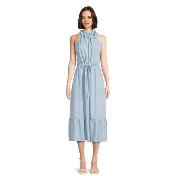 Time and Tru Women’s Halter Maxi Dress | Walmart (US)