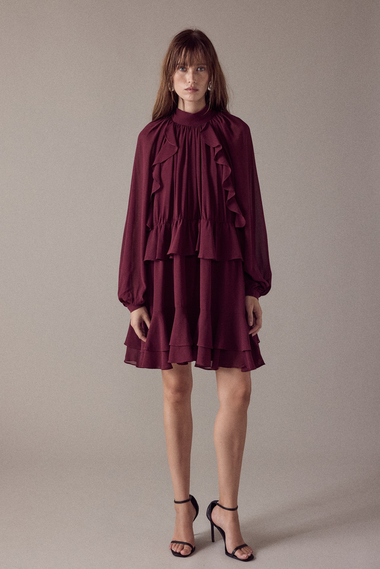 Ruffled Chiffon Dress | Endless Rose
