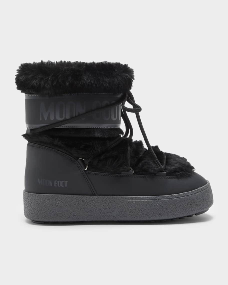 Moon Boot Ltrack Faux Fur Ankle Snow Boots | Neiman Marcus