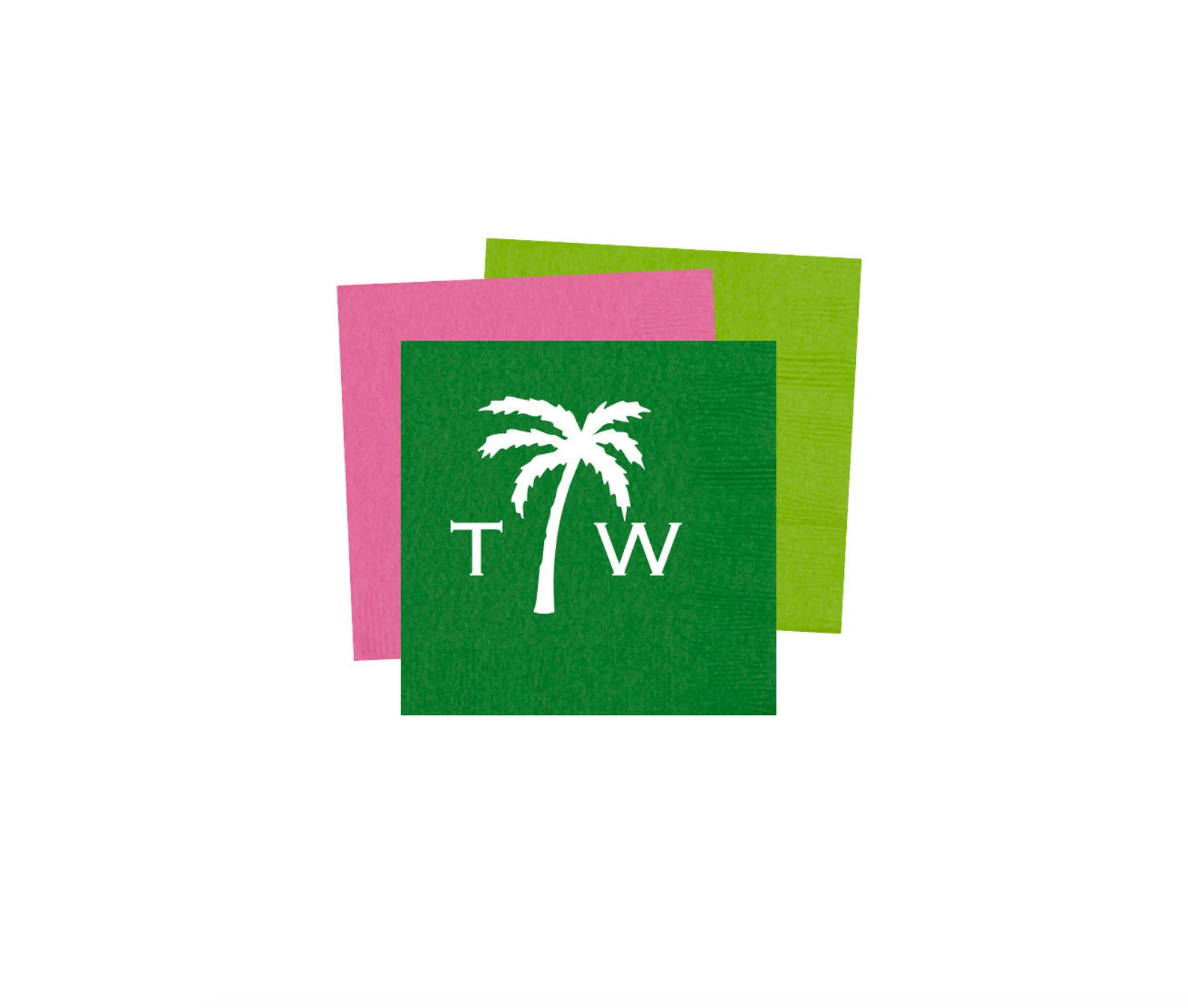 Palm tree napkins, Personalized napkins, Beach house napkins, Beach trip napkins, Beach theme bir... | Etsy (US)