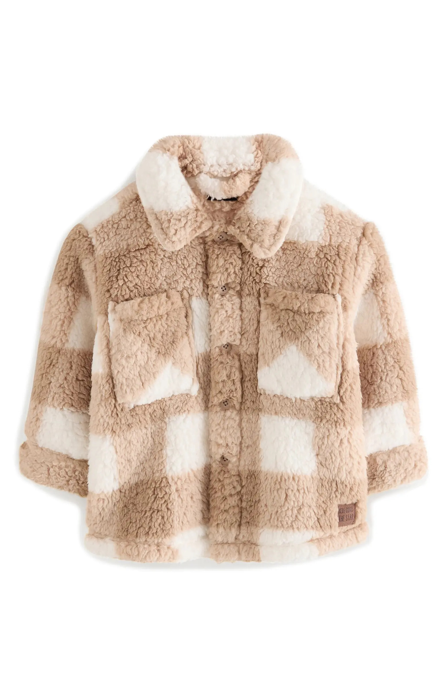 Kids' Plaid Faux Shearling Jacket | Nordstrom