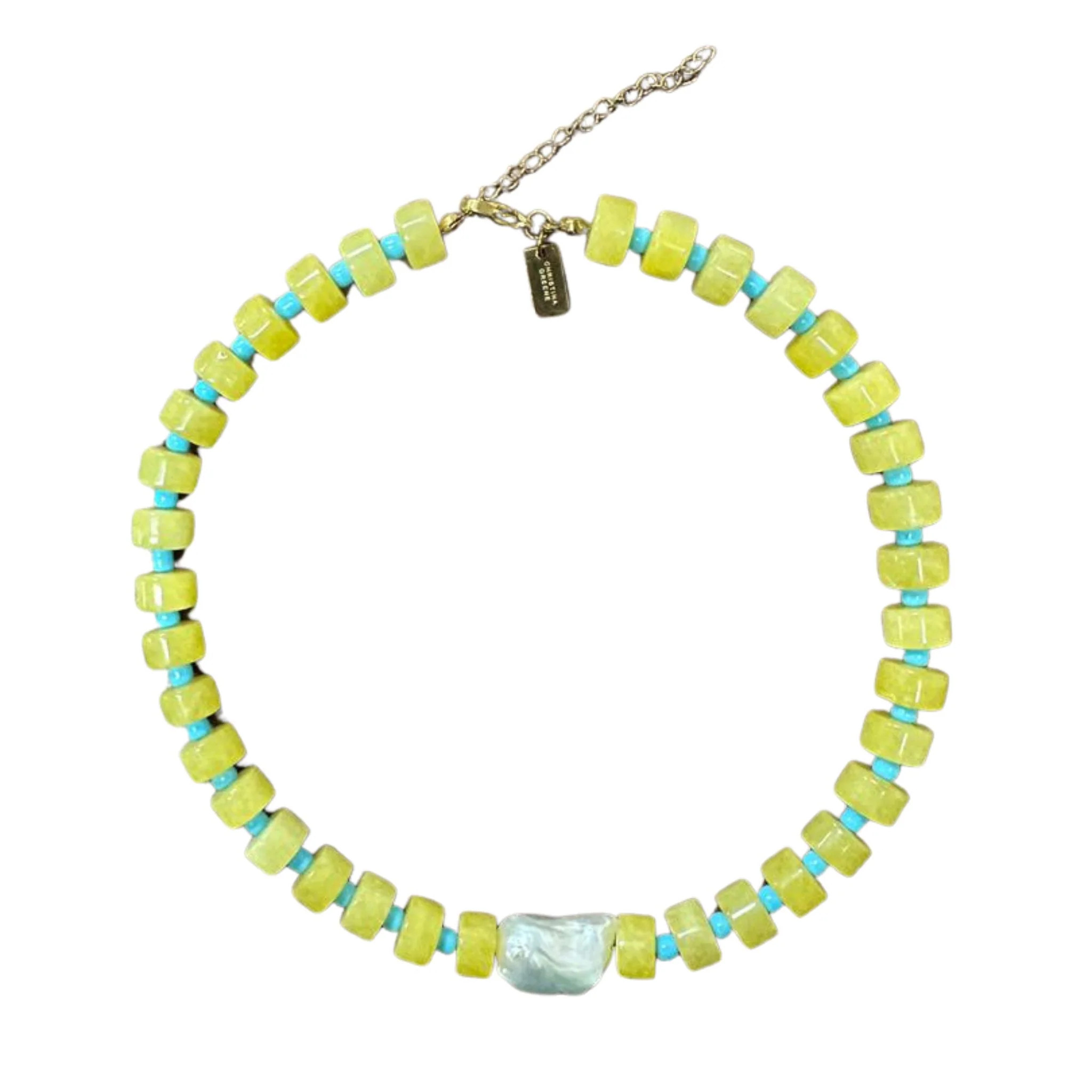 Bright Side Baroque Pearl Beaded Necklace | Christina Greene LLC
