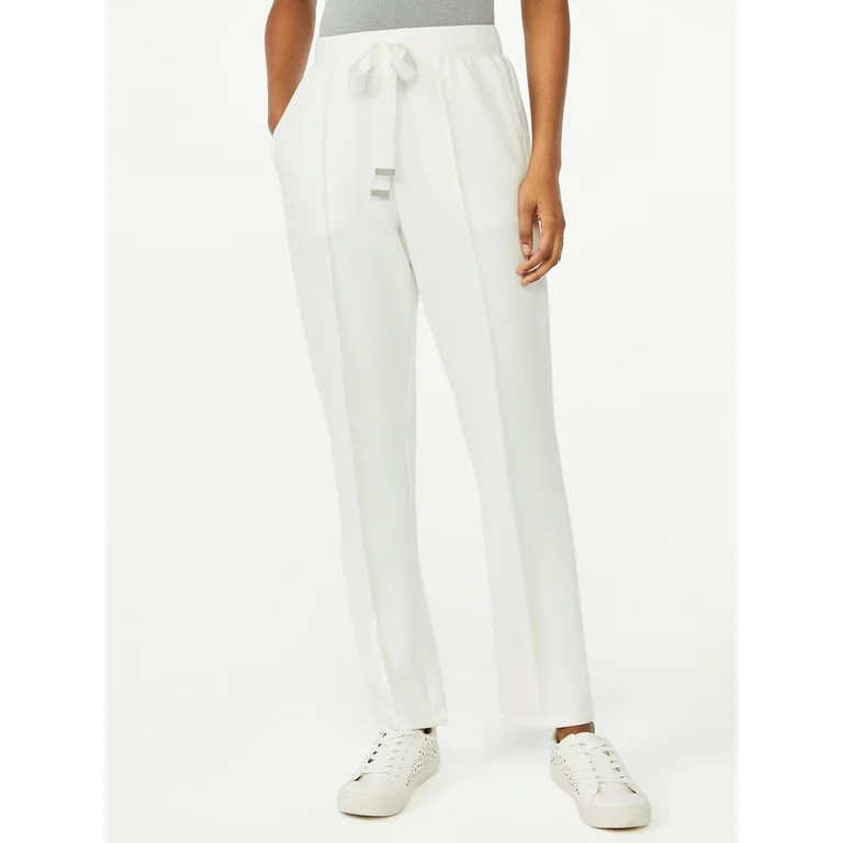 Scoop Women's Pintuck Tie Front Track Pants | Walmart (US)