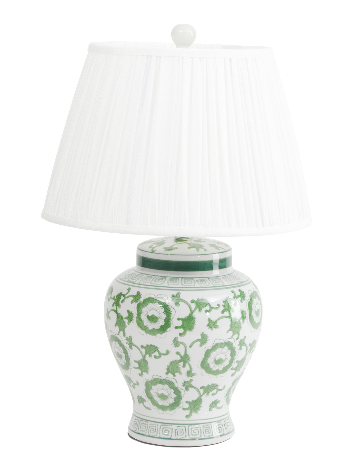 23in Chinoisere Ceramic Pleated Linen Shade Table Lamp | Bedroom | Marshalls | Marshalls