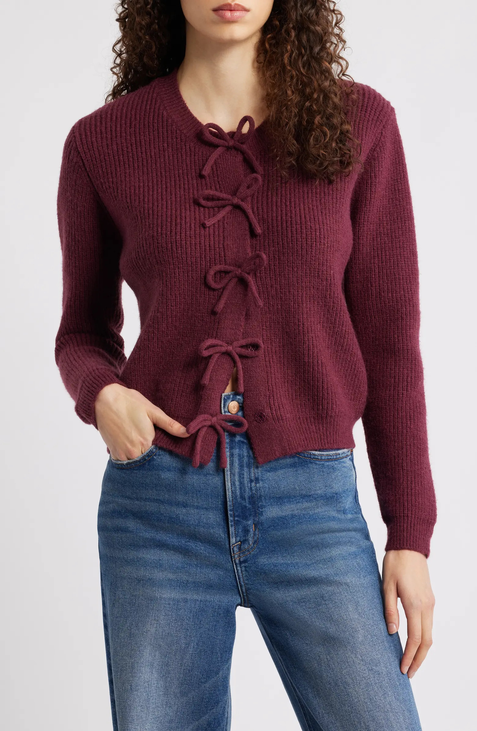 Wilde Bow Front Cardigan | Nordstrom