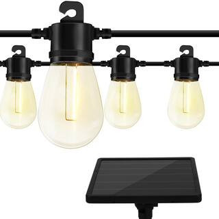 Outdoor 36 ft. Solar Lantern Bulb LED String Lights with Dual Mounting | The Home Depot