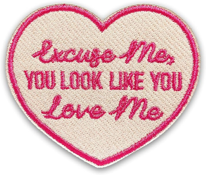 Heart Excuse Me You Look Like You Love Me Patch 3 Inches Country Music Lyric Western Cowgirl Iron... | Amazon (US)