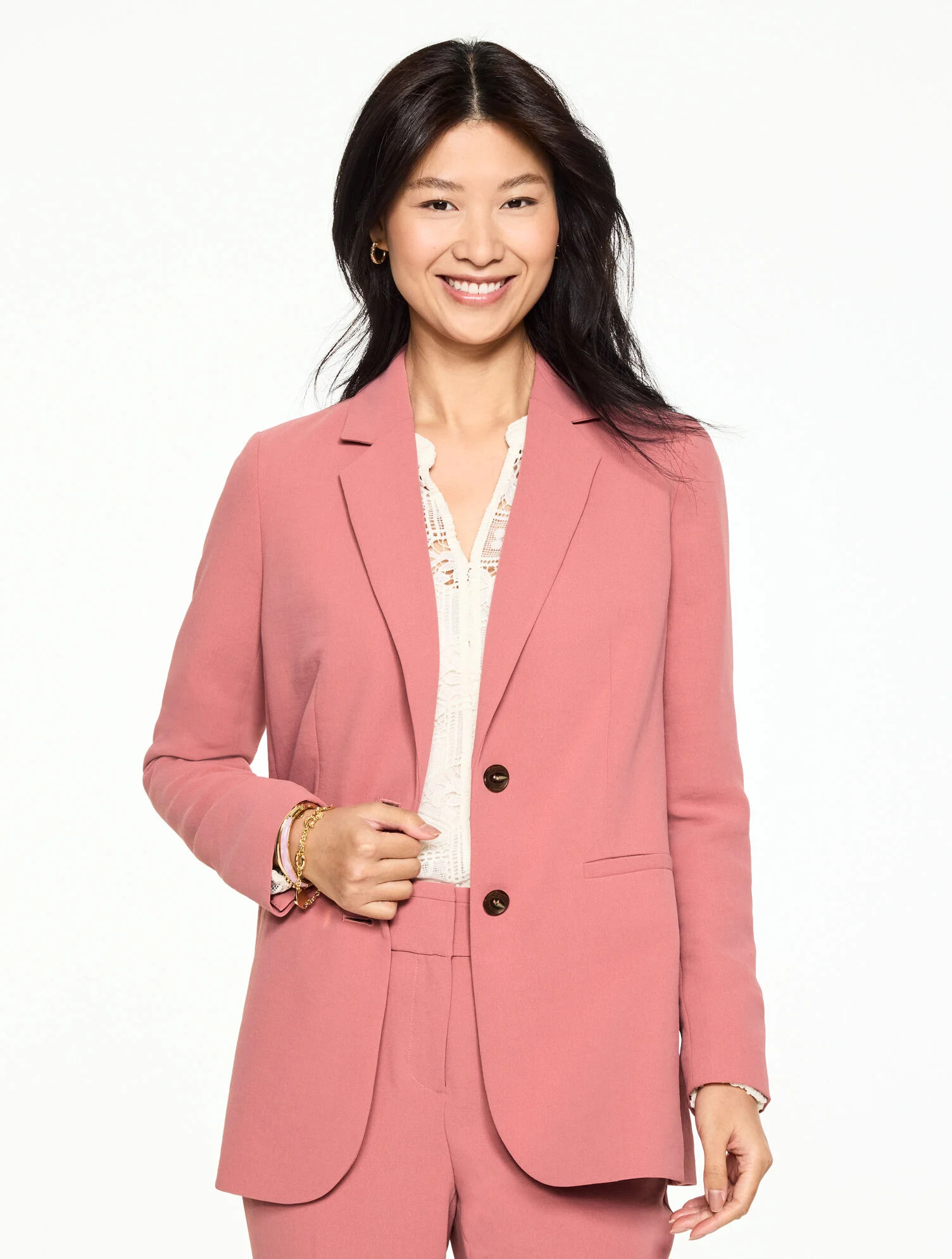 Polished Crepe Blazer | Talbots