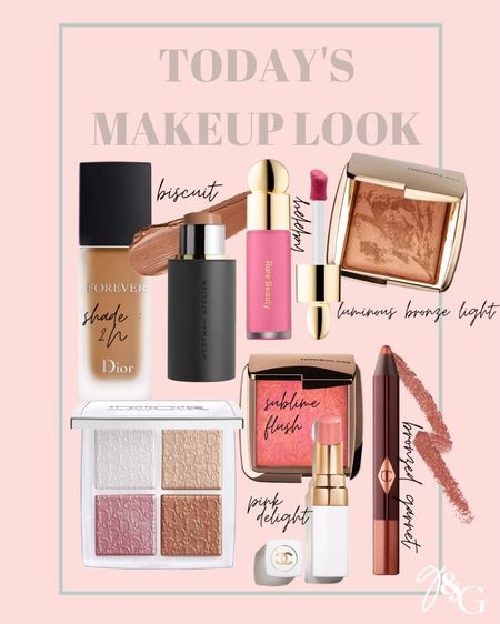 Daily makeup:: Dior foundation, westman atelier contour, rare beauty cream blush, hourglass bronzer, hourglass blush, Dior face palette, charlotte tilbury eye shadow stick, Chanel lip balm 

#LTKbeauty #LTKfindsunder50