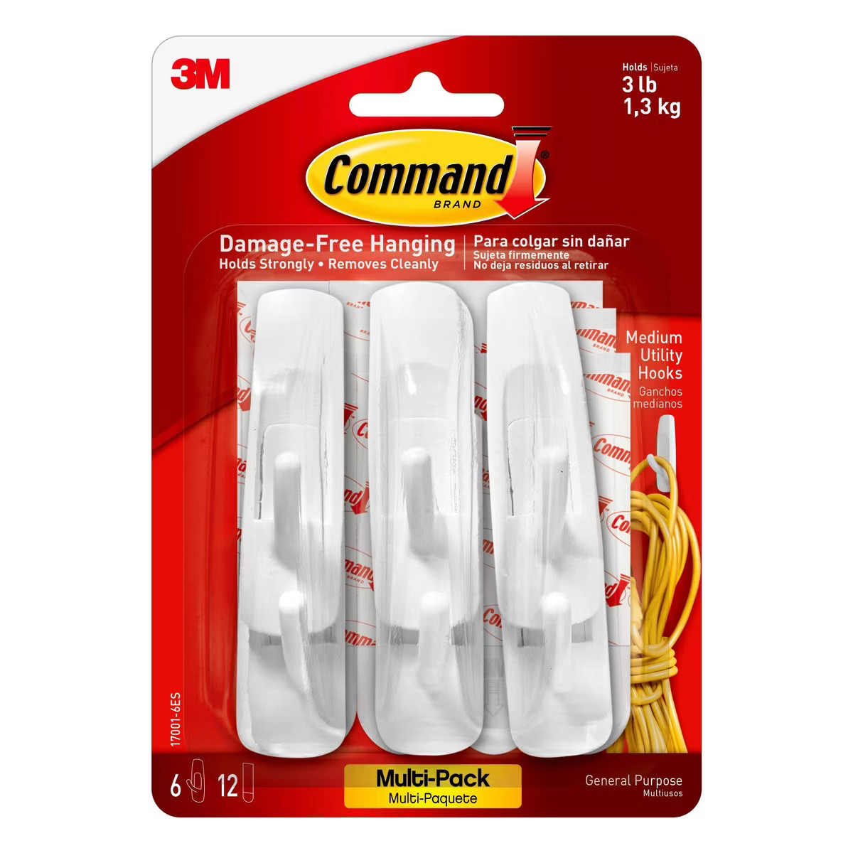 Command Damage-Free Hanging Medium Utility Hooks with Adhesive Strips | Target