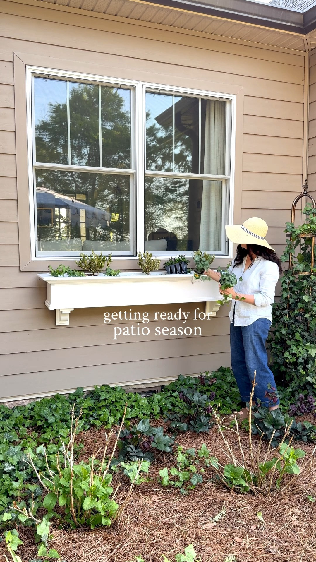 #ad Getting the patio ready with @Wayfair #wayfair #wayfairpartner 

Loving this window box, obelisk for my Ivy and our lovely outdoor dining set  

#LTKHome #LTKSeasonal #LTKdayinmylife