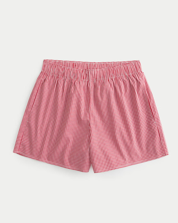 Women's Poplin Sleep Boxer Shorts | Women's Bottoms | HollisterCo.com | Hollister (US)