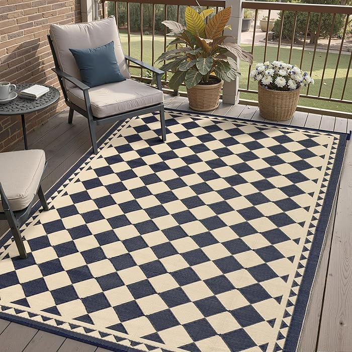 HUGEAR Outdoor Rug for Patios Clearance,Waterproof Mat,Large Outside Carpet,Reversible Plastic St... | Amazon (US)