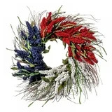 July 4th Wreath Americana Patriotic Wreath Handcrafted Memorial Day Wreath Festival Garland Decor... | Walmart (US)