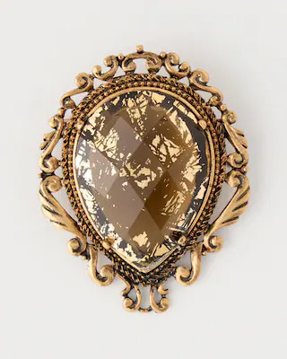 Women's Foiled Vintage Brooch in Gold | Chico's | Chico's