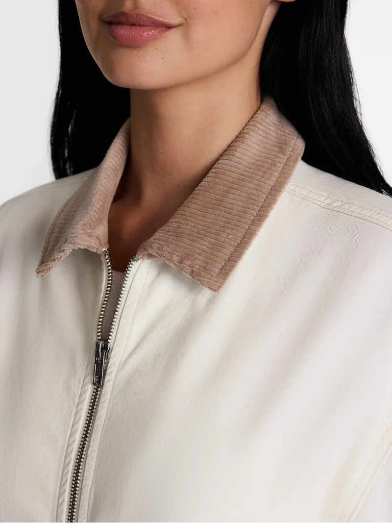Madden NYC Women's Cotton Twill Bomber Jacket, Sizes XXS-XXL | Walmart (US)