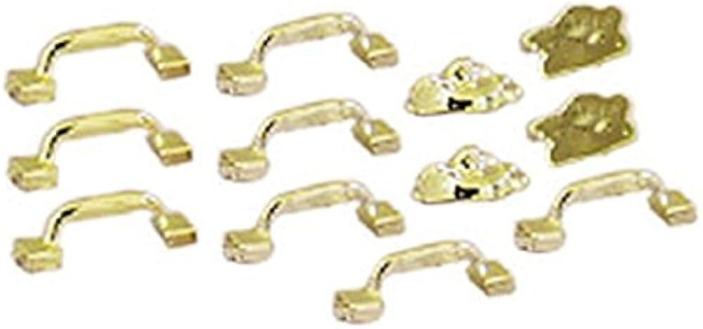 Dollhouse Miniature Window Hardware in Gold Resin by Chrysnbon | Amazon (US)