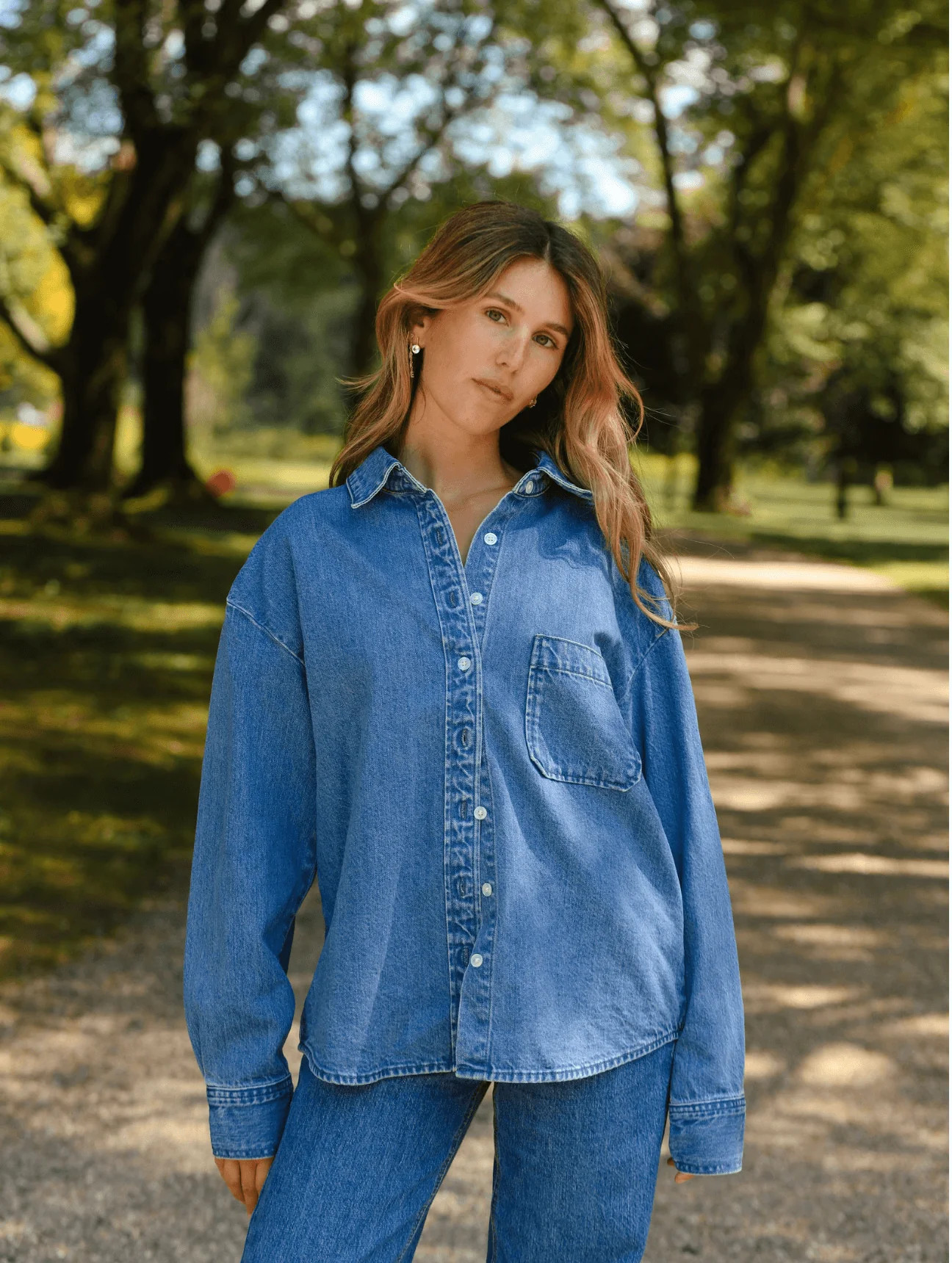 Long Sleeve Denim Shirt | Parke