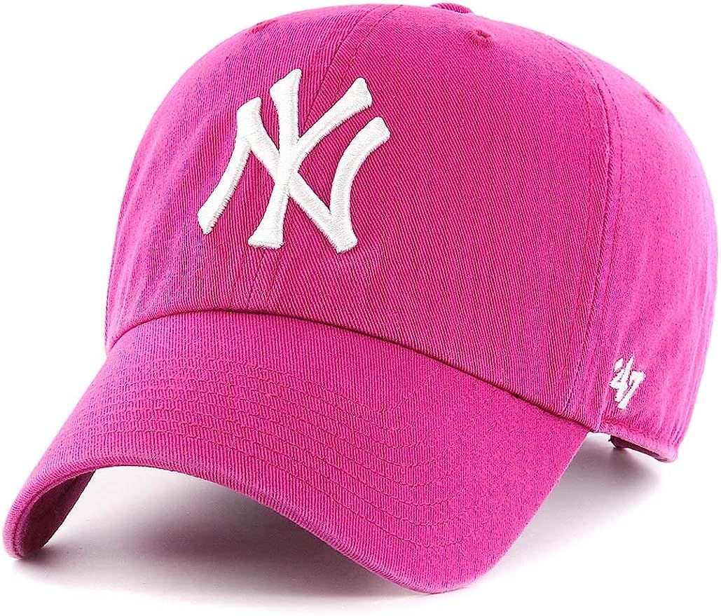 '47 Brand Adjustable Cap - Clean UP NY Yankees Orchid Pink | Amazon (US)